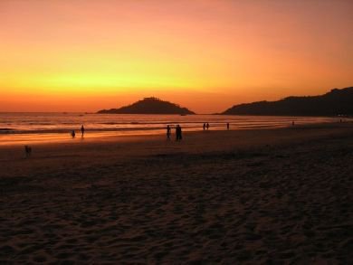 Motorradreise Indien Sonnenuntergang Goa